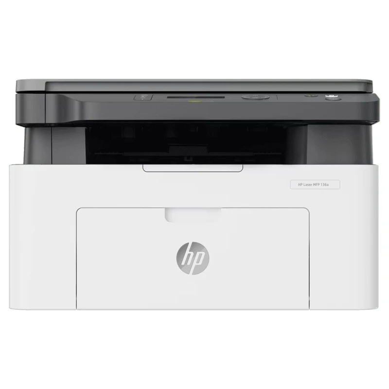 تصویر  پرینتر لیزری 3 کاره اچ‌پی مدل LaserJet MFP 136a با قابلیت پرینت، اسکن و کپی، اتصال USB و نمایشگر